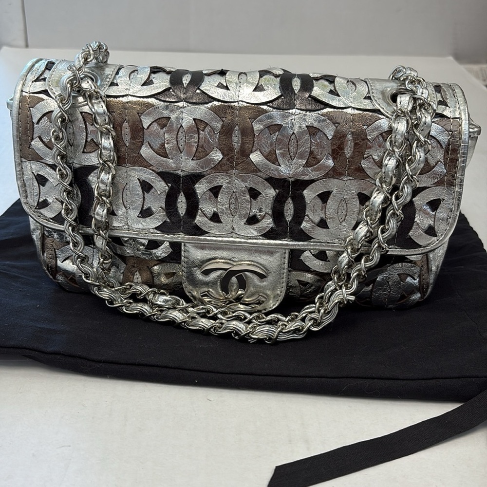 Chanel Metallic CC Vintage flap bag - Picture 11 of 12